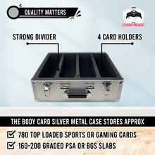 Load image into Gallery viewer, Silver Metal Storage Case For Sports And Gaming Cards