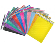 Load image into Gallery viewer, Bodycard Self Sealing Colored Poly Bubble Mailers - Envelopes 4" x 8"