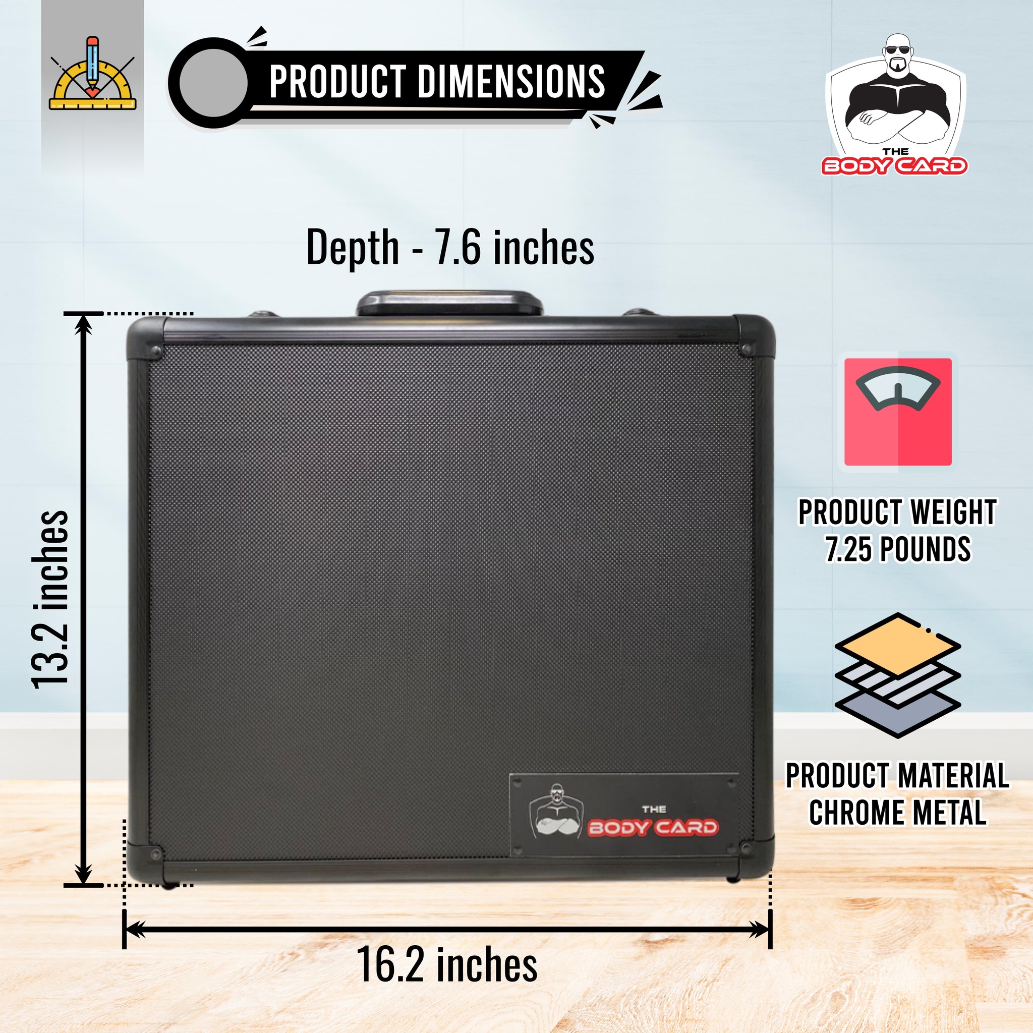 Black Metal Storage Case For Sports And Gaming Cards – Body Card