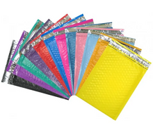 Load image into Gallery viewer, Bodycard Self Sealing Colored Poly Bubble Mailers - Envelopes 4&quot; x 8&quot;
